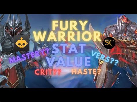 warrior fury stat priority